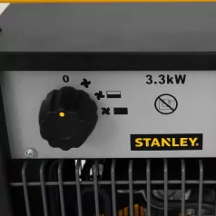   Stanley ST-033-240-E hordozható elektromos ventilátoros ipari fűtőtest, 1650W/3300W, IPX4 védelem