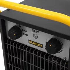  Stanley ST-05-400-E hordozható elektromos ventilátoros ipari fűtőtest, 2500W/5000W, IPX4 védelem