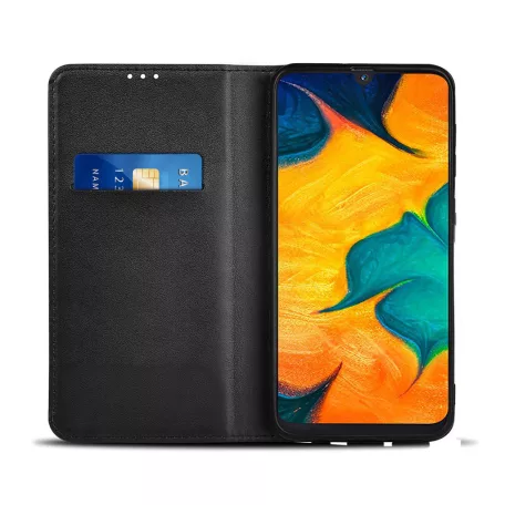 Wallet Book | Alkalmas erre: Samsung | Samsung Galaxy A20 | 1 Kártyára Alkalmas | Fekete | PU / TPU | Állítható üzemmódok