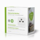 Antenna End dobozba | 1x F-Csatlakozó Aljzat / 1x IEC Csatlakozó Aljzat / 1x IEC Csatlakozó Dugó | 75 Ohm | Visszatérési út | Ezüst / Fehér