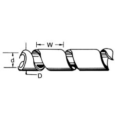   Kábelrendező | Spirális hüvely | 1 db | Maximális kábel vastagság: 65 mm | PVC | Fekete