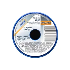   Home SW 0,5/250 forrasztóón, 0,5mm, 250g, európai gyártótól származó kiváló minőségű forrasztóón, összetétel: SN/PB: 60/40%, gyanta: 2,0%