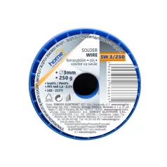   Home SW 3/250 forrasztóón, 3mm, 250g, európai gyártótól származó kiváló minőségű forrasztóón, összetétel: SN/PB: 60/40%, gyanta: 2,0%
