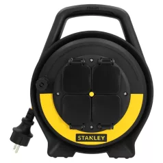   STANLEY SXCR-122 kábeldob, IP20, 15m kábellel, H07RN-F 3G1,5, max 3200 W, 4 védőérintkezős aljzat, beltéri kivitel