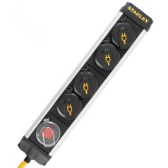   STANLEY SXECCD2LADE 4-es elosztó kapcsolóval, 2 m,  IP44-es védelem, alumínium ház, beltérben is használható, H07RN-F 3G1,5 mm2 kábel