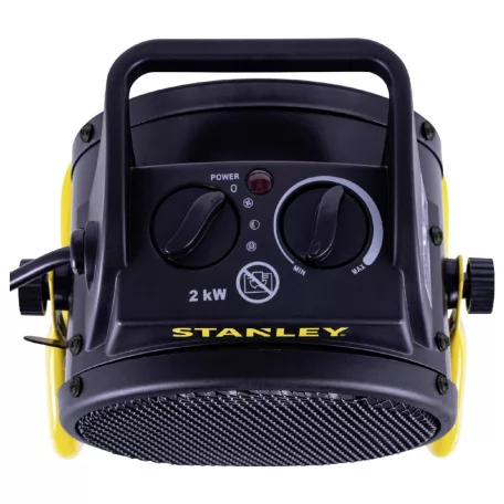 STANLEY SXJH002000E PTC fűtőtest, 2000 W, 2 fokozat, fém ház, termosztát, túlmelegedés elleni védelem