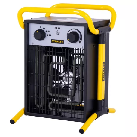 STANLEY SXJH203000E fűtőtest, 3000 W, 2 fokozat, fém ház, termosztát, IPX4 védelem, túlmelegedés elleni védelem