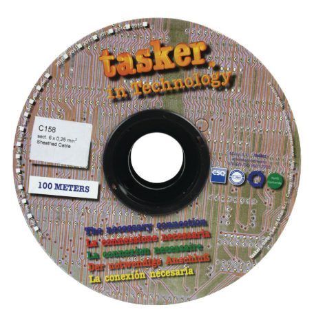 Adat Kábel Tekercsben 6x 0.25 - 100 m Fekete