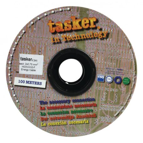 Tápkábel Tekercsben 2x 0.75 mm² 100 m Fehér