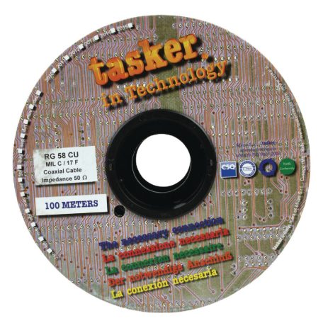 Koax Kábel Tekercsben RG58 5.0 mm 100 m Fekete