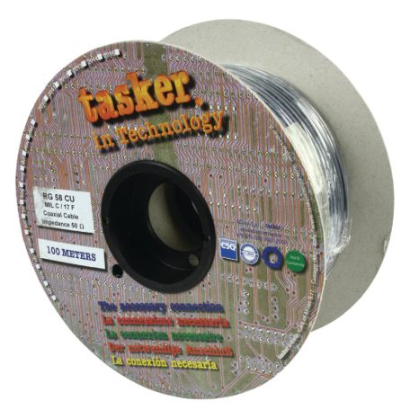 Koax Kábel Tekercsben RG58 5.0 mm 100 m Fekete