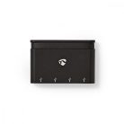 USB Többportos Adapter | USB 3.2 Gen 1 | USB-C™ Dugasz | 4x USB-A | Kerek | Nikkelezett | Fekete | Ablakos Doboz Euro Lock Zárral