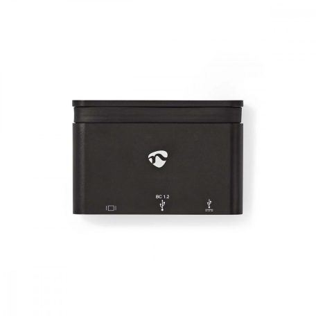 USB Többportos Adapter | USB 3.2 Gen 1 | USB-C™ Dugasz | HDMI™ Aljzat / USB-A Aljzat / USB-C™ Aljzat | Kerek | Nikkelezett | Fekete | Ablakos Doboz Euro Lock Zárral