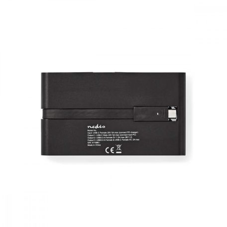 USB Dokkoló Állomás | USB 3.2 Gen 1 | USB-C™ Dugasz | HDMI™ Aljzat / Micro SD / RJ45 Aljzat / SD / VGA Aljzat / 2x USB-A / 2x USB-C™ | Kerek | Nikkelezett | Fekete | Ablakos Doboz Euro Lock Zárral