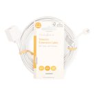 Telkommunikációs hosszabbító Kábel | RJ11 Dugasz | RJ11 Aljzat | 5.00 m | Kábelkialakítás: Lapos | Kábel típus: RJ11 | Fehér | Label