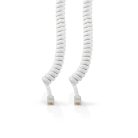 Telekommunikácós kábel | RJ10 Dugasz | RJ10 Dugasz | 2.00 m | Kábelkialakítás: Tekercselt | Kábel típus: RJ10 | Fehér | Boríték