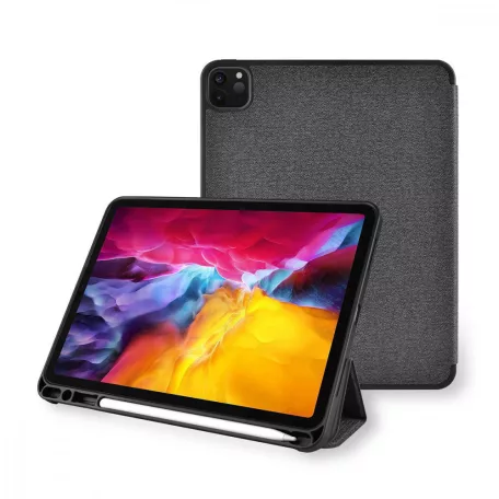 Tablet Folio Tok Samsung | iPad Pro 11" 2020 | Beépített ceruza tartó | Automata bekapcsoló funkció | Fekete / Szürke | Polycarbonate / TPU