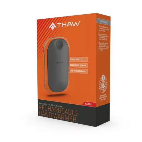 THAW THA-HND-0013-G újratölthető kézmelegítő, powerbank funkcióval, nagy, 10.000 mAh kapacitás, újratölthető, 3 üzemmód, max. 60 °C