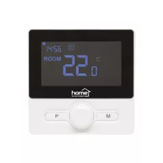   Home THE25B digitális vezetékes szobatermosztát, falra szerelhető, programozható, ablaknyitás-érzékelés, fagyvédelmi funkció, fekete