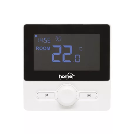 Home THE25B digitális vezetékes szobatermosztát, falra szerelhető, programozható, ablaknyitás-érzékelés, fagyvédelmi funkció, fekete