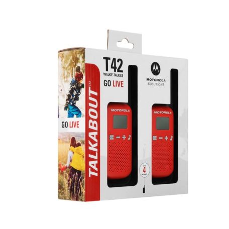 Motorola T42 PIROS Adventure Adóvevő pár, 4 km walkie talkie TLKR T42 Adóvevő pár, 4 km