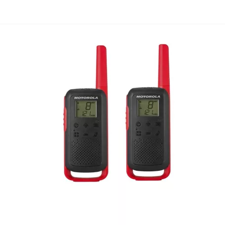 Motorola T62 Adventure Adóvevő pár, 8 km walkie talkie TLKR T62  Adóvevő pár, 8 km, piros TÖLTŐ ÉS AKKUMULÁTORRAL SZETTBEN!