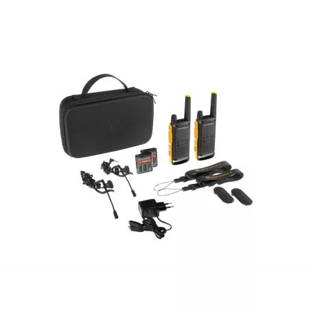 MOTOROLA TLKR T82 EXTREME PLUS Adóvevő pár, 10 km, tartótáskás akkumulátorral és töltővel