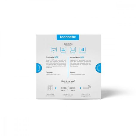 CAT6 UTP Hálózati Kábel RJ45 (8P8C) Dugasz - RJ45 (8P8C) Dugasz 5 m Fehér