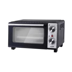  HAUSER TO-1110 minisütő, 650 W, 11 liter, alsó és felső fűtőszálak, időkapcsoló, fekete/ezüst színű