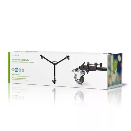 Állvány Dolly | Maximális terhelési kapacitás: 20.0 kg | Háromlábú állvány átmérő tartomány: 29.0 mm | Utazó táskát tartalmaz | Láb zárak | Alumínium | Fekete