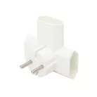 HOME TPF3E T elosztó, 3-as EURO aljzat, 250V~, max. 1850 W, 3x2,5A, fehér