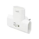 HOME TPF3E T elosztó, 3-as EURO aljzat, 250V~, max. 1850 W, 3x2,5A, fehér