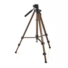 Háromlábú Állvány | Maximális terhelési kapacitás: 4.0 kg | Minimális munka magasság: 62.5 cm | Maximális munka magasság: 163.0 cm | 3 Szegmens | Billenthető & Forgatható | Utazó táskát tartalmaz | Önbeálló Láb | ABS / Alumínium | Bronz / Fekete