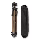 Háromlábú Állvány | Maximális terhelési kapacitás: 4.0 kg | Minimális munka magasság: 62.5 cm | Maximális munka magasság: 163.0 cm | 3 Szegmens | Billenthető & Forgatható | Utazó táskát tartalmaz | Önbeálló Láb | ABS / Alumínium | Bronz / Fekete