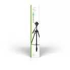 Háromlábú Állvány | Maximális terhelési kapacitás: 2.5 kg | Minimális munka magasság: 60.5 cm | Maximális munka magasság: 147.5 cm | 3 Szegmens | Billenthető & Forgatható | Utazó táskát tartalmaz | Önbeálló Láb | ABS / Alumínium | Fekete