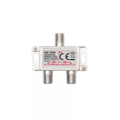   Home TSX 1910 F elosztó, HQ professzionális minőség, 75 Ohm, IP44, cink-ötvözet konstrukció, 5-2400 MHz, 2 utas, 1 bemenet, 2 kimenet