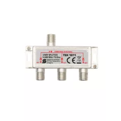   Home TSX 1911 F elosztó, HQ professzionális minőség, 75 Ohm, IP44, cink-ötvözet konstrukció, 5-2400 MHz, 3 utas, 1 bemenet, 3 kimenet