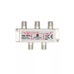   Home TSX 1913 F elosztó, HQ professzionális minőség, 75 Ohm, IP44, cink-ötvözet konstrukció, 5-2400 MHz, 4 utas, 1 bemenet, 4 kimenet