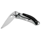 True Utility Skeletonknife, TU571K, 4 cm rozsdamentes acél penge, eloxált alumínium tok, karabiner rögzítési pont, jobb és balkezes
