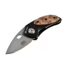 True Utility Jacknife, TU576K, 5 cm rozsdamentes acél penge, eloxált alumínium tok, mahagóni keményfabetétes nyél, jobb és balkezes