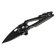   True Utility Smartknife+, TU6869, 15 in 1, mágneses bitfej tartó, kábelcsupaszoló, homokfúvott rozsdamentes acél, 5,5 cm penge