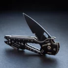 True Utility Smartknife+, TU6869, 15 in 1, mágneses bitfej tartó, kábelcsupaszoló, homokfúvott rozsdamentes acél, 5,5 cm penge