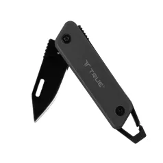   True Utility Modern Keychain Knife, TU7060N, 4 cm rozsdamentes acél penge, multifunkcionális, eloxált alumínium markolat
