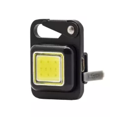   True Utility Buttonlite, TU919K, tölthető lámpa, 4 funkció, 47 lm COB LED, Li-ion, rozsdamentes acélváz