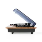 Lemezjátszó | 33 / 45 / 78 rpm | Szíj Hajtás | 1x Sztereo RCA | 9 W | Beépített (elő)erősítő | ABS / MDF | Barna / Fekete