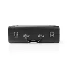 Lemezjátszó | 33 / 45 / 78 rpm | Szíj Hajtás | 1x Sztereo RCA | 18 W | Beépített (elő)erősítő | MDF / PU | Fekete / Piros