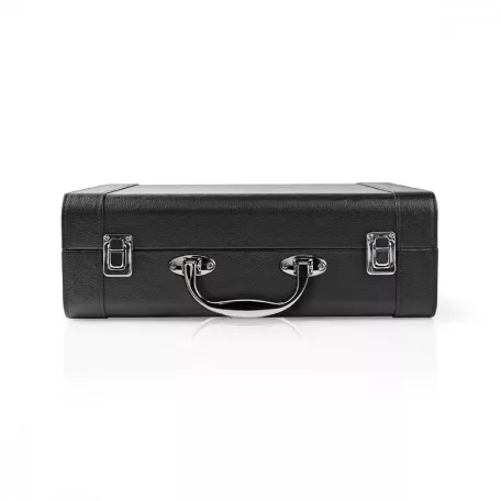 Lemezjátszó | 33 / 45 / 78 rpm | Szíj Hajtás | 1x Sztereo RCA | 18 W | Beépített (elő)erősítő | MDF / PU | Fekete / Piros