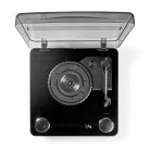 Lemezjátszó | 33 / 45 / 78 rpm | Szíj Hajtás | 1x Sztereo RCA | Bluetooth® | 18 W | Beépített (elő)erősítő | Az MP3 átalakítás | ABS / MDF | Fekete