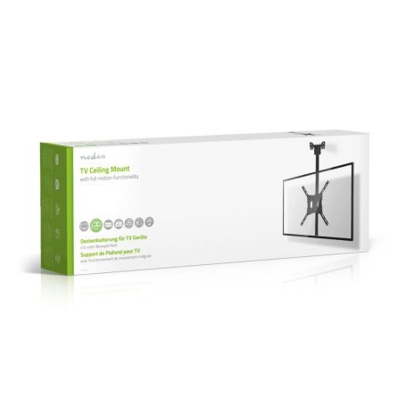 Minden irányban állítható TV mennyezeti konzol | 26 - 42 " | Maximális támogatott képernyő súly: 20 kg | Dönthető | Forgatható | Minimális mennyezeti távolság: 716 mm | Maximális mennyezeti távolság: 1160 mm | 1 Forgás Pont | Acél | Fekete