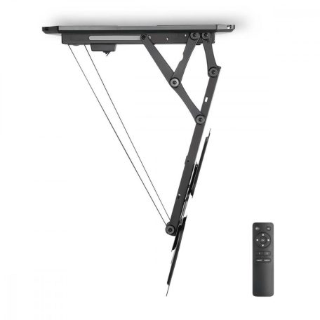 Motoros TV mennyezeti tartó | 23 - 55 " | Maximális támogatott képernyő súly: 30 kg | Dönthető | Maximális mennyezeti távolság: 663 mm | Minimális mennyezeti távolság: 108 mm | Távvezérelt | Acél | Fekete